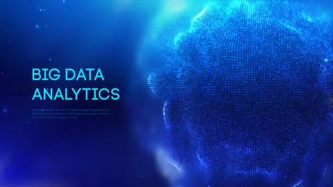 Blue sphere shield on dark background colorful data. Blue futuristic technology 스톡 일러스트