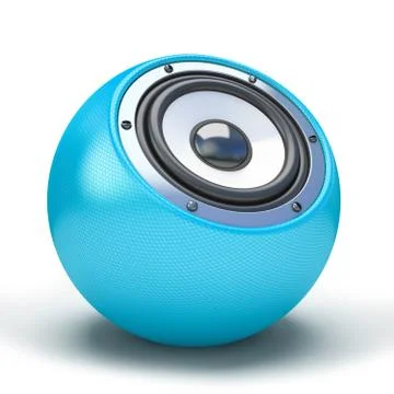 Blue sphere speaker Stock Illustration