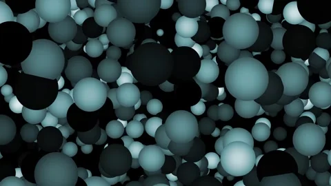 Blue spheres are floating and spread in spare animation. Stock Footage 312312593