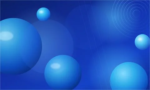 Blue spheres create an abstract gradient background with circular elements Stock Photos