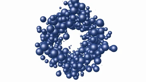 Blue spheres.Alpha matte Stock Footage 46463358