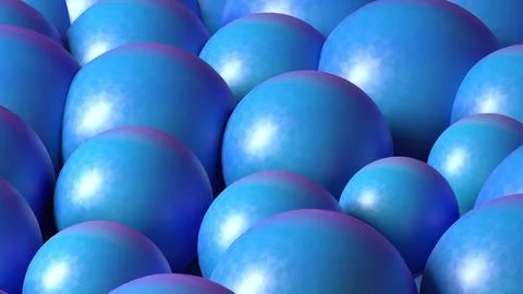 Blue spherical abstract background symbolizing concepts of security, calmne.. Stock Photos