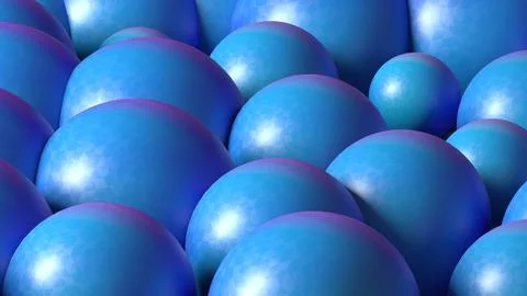 Blue spherical abstract background symbolizing concepts of security, calmne.. Stock Photos