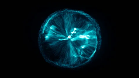 Blue spherical abstract Stockbeeldmateriaal 52581090