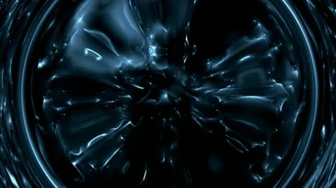 Blue spherical distortions Stock Footage 11468365