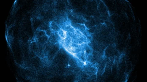 Blue spherical emission Stockbeeldmateriaal 65799928