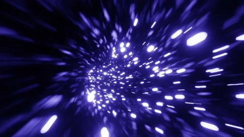 Blue Spherical Lights Tunnel 스톡 동영상 165126089