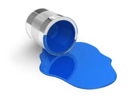 Blue spilled paint Stock Illustration