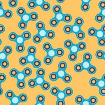 Blue spinner of classical form. Seamless pattern Stock Illustration