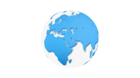 Blue spinning globe Stock Footage 1107294