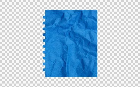 Blue Spiral Bound Notebook with Crumpled Paper Cover Stock Photos