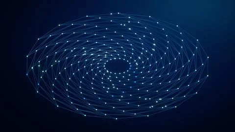 Blue Spiral Data Vortex Technology Background Stock-Illustration