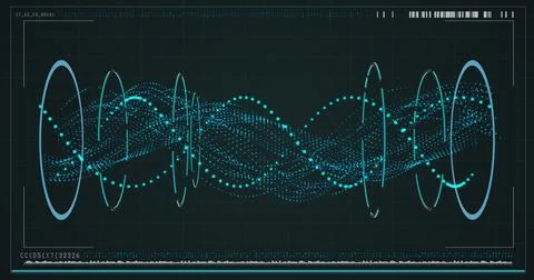 Blue spiral dna pattern on screen Stock Photos