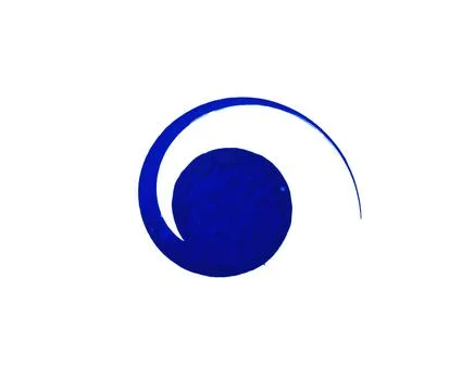 Blue spiral drawed on a turning egg Stock Illustration