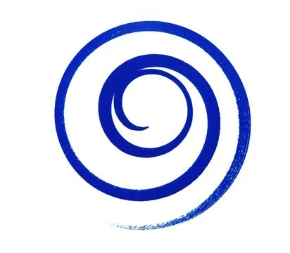 Blue spiral drawed on a turning egg Stock Illustration