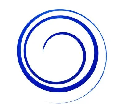 Blue spiral drawed on a turning egg Stock Illustration