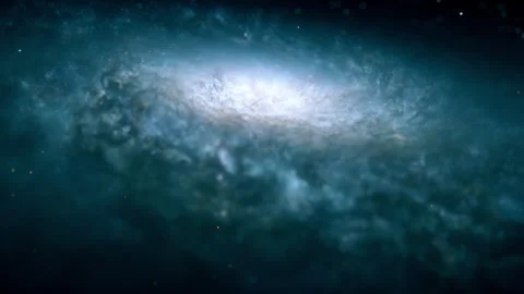 Blue spiral galaxy with stars, 4k | Stock Video | Pond5