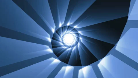 Blue Spiral Infinity Looped Animated Tunnel Background Stock Footage 163991553