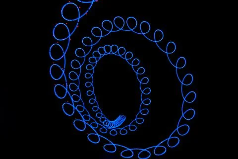 Blue spiral line vortex Stock Photos