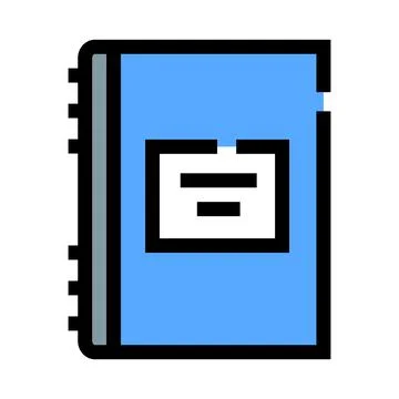 Blue spiral notebook icon for notes and study Stock Illustration