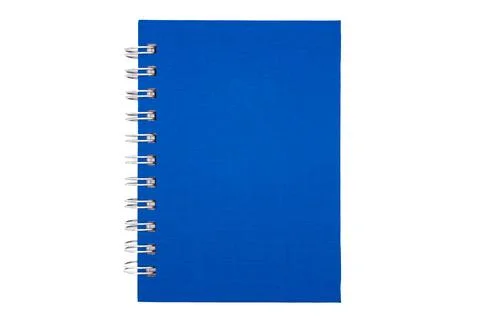 Blue Spiral Notebook Isolated Stock Photos