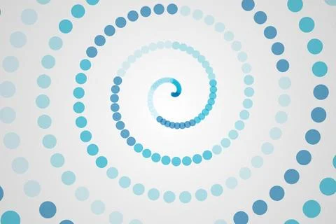 Blue spiral pattern with dots creating a hypnotic effect Stock Photos
