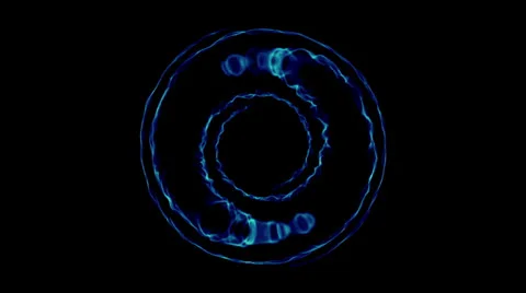 Blue spiral ring LOOP Video stock 25844424