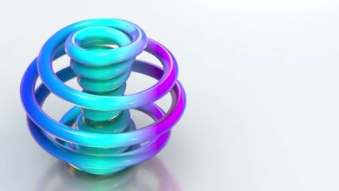 Blue Spiral Shape 2 4K Stockbeeldmateriaal 273569478