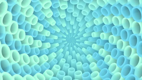Blue spiral tubes hypnotic rotating background Stock Footage 237257584