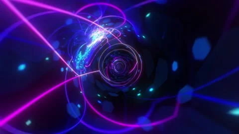 Blue Spiral Tunnel VJ Loop Stock Footage 329999963