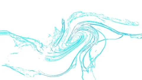 Blue spiral waves on a white background Video stock 126024084