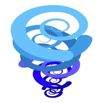 Blue spirals creating a dynamic vortex effect Stock Illustration