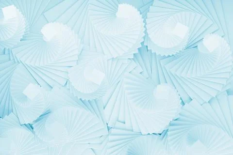 Blue spirals pattern, abstract geometric minimal background. Ethereal white s Stock Photos