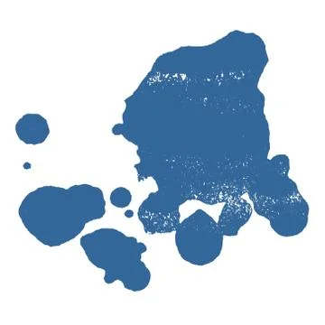 Blue splash and spray. Vector illustration Stock Illustration