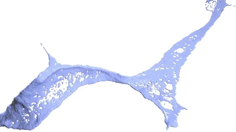 Blue splash of liquid in slow motion. Colored paint Stock Footage