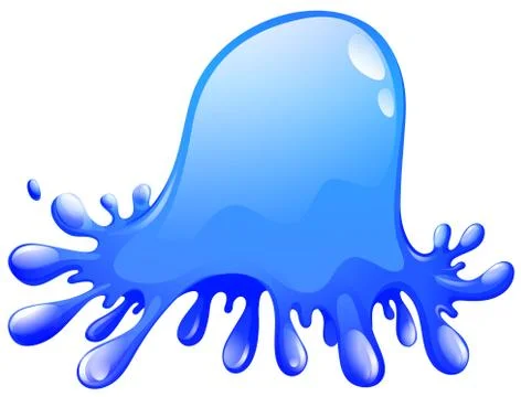 Blue splash on white Stock Illustration