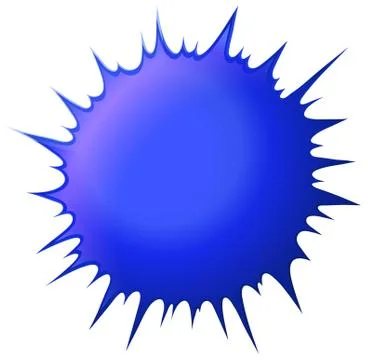 Blue splash on white Stock Illustration