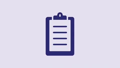 Blue Sport training program or fitness plan icon isolated on purple background Stock Footage 232920042