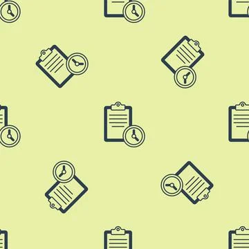 Blue Sport training program or fitness plan icon isolated seamless pattern on 스톡 일러스트