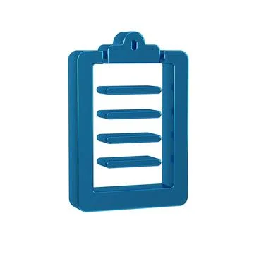 Blue Sport training program or fitness plan icon isolated on transparent ba.. Stock-Illustration