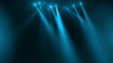 Blue spot light stage loop animation Stock Footage 182709081