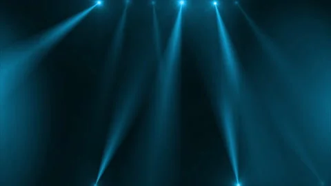 Blue spot light stage loop animation Stock Footage 182709360