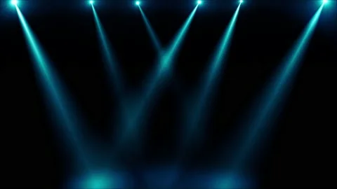 Blue spot light stage loop animation Stock Footage 182711725