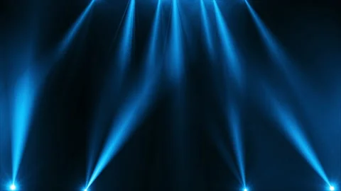 Blue spot light stage loop animation Stock Footage 185932236