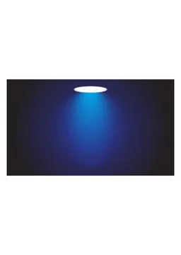 Blue Spotlight Beam Effect on Dark Background Illustration