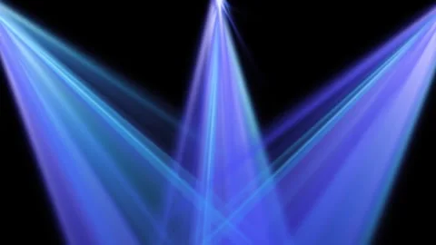 Blue spotlights seamless loop on Black &amp; Transparent Backgrounds Stock Footage 292846196