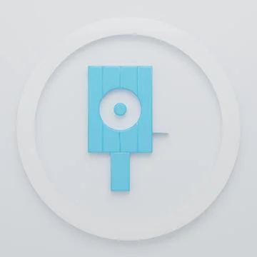 Blue Spray can nozzle cap icon isolated on white background. Minimalism con.. Stockillustratie