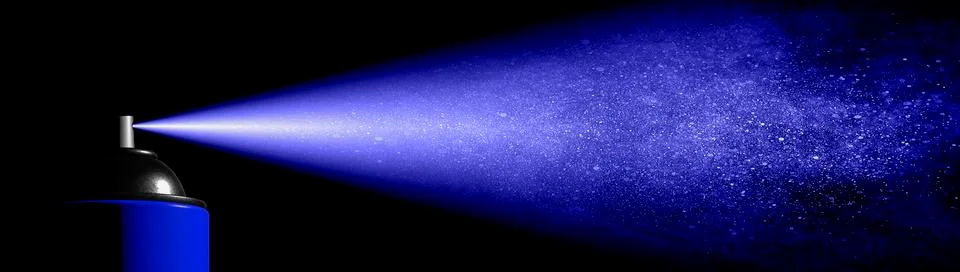 Blue spray paint 3d render イラスト素材