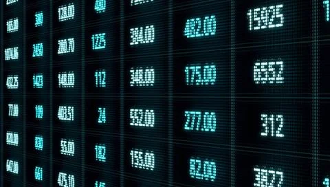 Blue spreadsheet with numbers and data. Blue spreadsheet with numbers data... Stock Photos