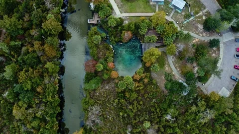Blue Spring Pool and River Channel at Pi... | Stock Video | Pond5